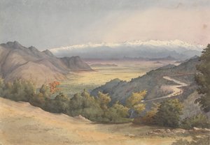 Ebene von Santiago, Chile, von der Cuesta del Prado, 7. Januar 1851 von Admiral Sir Edward Gennys Fanshawe