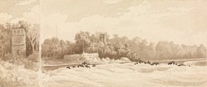Ruine eines Turms auf dem Gelände der alten Stadt Panama, zerstört von Morgan dem Freibeuter im Jahr 1670, März 1850 von Admiral Sir Edward Gennys Fanshawe