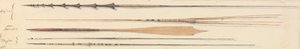 Speere aus Feejee [Fidschi] & Neue Hebriden von Admiral Sir Edward Gennys Fanshawe