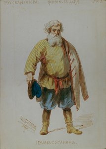 Kostümentwurf für die Oper Ein Leben für den Zaren von M. Glinka, 1887 von Adolf Charlemagne