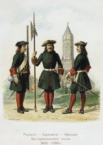 Uniformen des Preobraschenski-Regiments, 1695-1700, 1901-1904 von Adolf Charlemagne