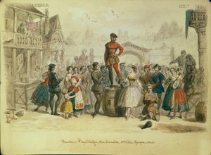 Bühnenbild für das Ballett La Esmeralda von C. Pugni, 1849 von Adolf Charlemagne