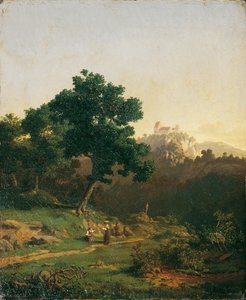 Landschaft mit Burg