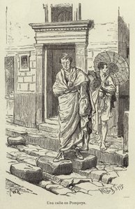 Eine Straße in Pompeji
