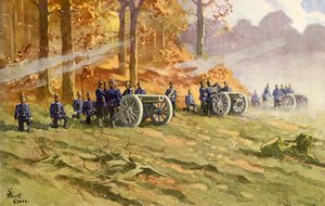 Schwere Artillerie der deutschen Armee