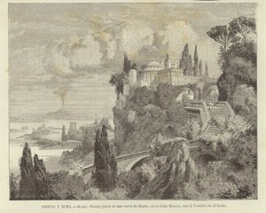 Griechenland und Rom - Rom: Landschaft am Meer bei Kap Miseno mit Vesuv im Hintergrund
