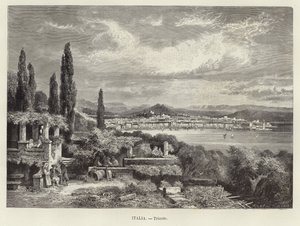 Italien - Triest. Gravur von A Clos