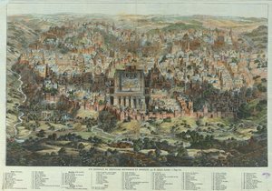 Die Jerusalem-Karte Vue générale de Jérusalem historique et moderne von Adolf Eltzner