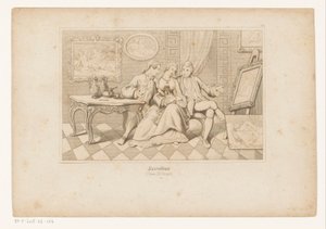 Casanova und der Herzog von Matalone betrachten erotische Kunst mit Leonilde von Adolf Gnauth