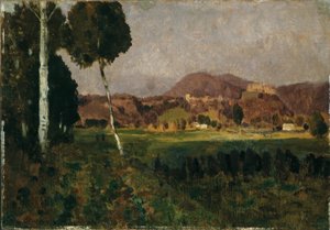 Burg Hohensalzburg mit Gaisberg von Adolf Gustav Ditscheiner