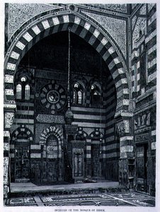 Innenraum der Moschee in Ezbek von Adolf Seel
