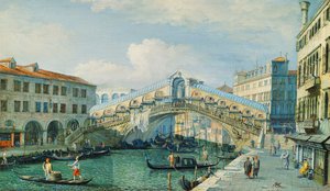Die Rialtobrücke am Canal Grande, Venedig