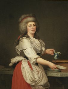 Madame Adelaide Aughie, Freundin von Königin Marie Antoinette, als Milchmädchen in Trianon von Adolf Ulrich Wertmuller