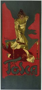 Plakat von Hohenstein. „La Tosca“ von Giacomo Puccini, basierend auf dem Drama von V. Sardou von Adolfo Hohenstein