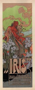 Plakat für die Oper Iris von Pietro Mascagni, 1898