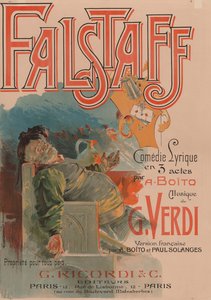 Plakat für die Oper Falstaff von Giuseppe Verdi, 1894 von Adolfo Hohenstein