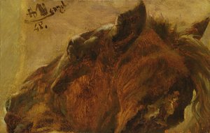 Kopf eines toten Pferdes, 1848