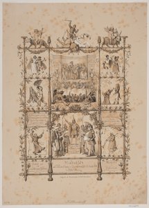 Gedenkblatt zum Künstlerkarneval am 3. März 1854