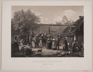 Bauernhochzeit auf Seeland von Johan Adolph Kittendorff