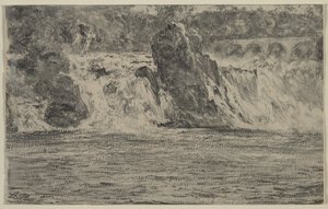 Rheinfall von Schaffhausen, 1885 von Adolph Menzel