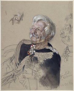 Generalleutnant von Webern. Studie zum Gemälde "Krönung Wilhelms I. in Königsberg"