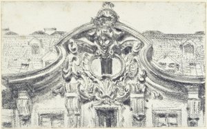 Giebel des Mittelrisalits des Palais du Saxe in Dresden