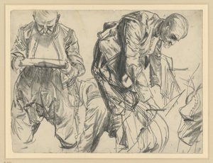 Modell im Prunkkleid des Kurfürsten Johann Georgs I. von Sachsen in drei Ansichten, Historisches Museum, Dresden von Adolph Menzel