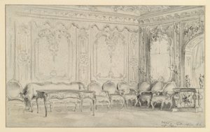 Schlaf- und Arbeitszimmer im Stadtschloss in Potsdam von Adolph Menzel