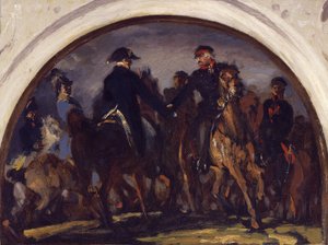 Wellington und Blücher nach der Schlacht bei Belle-Alliance von Adolph Menzel