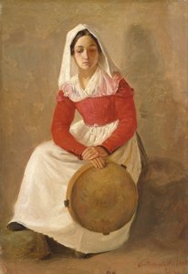 Eine Frau namens Anunziata in Subiaco von Adolph Tidemand