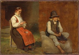 Figurenstudien aus Mora in Schweden von Adolph Tidemand