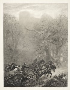 Essay über Stein mit Pinsel und Schaber: Der Gefangenentransport durch einen Wald