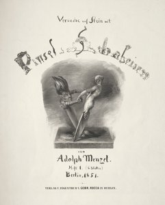 Essay über Stein mit Pinsel und Schaber: Titelseite von Adolph Menzel