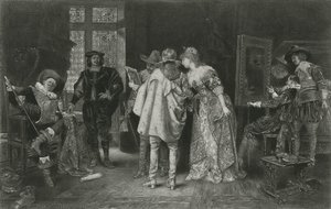 Kenner im Atelier von Rembrandt, Illustration aus 