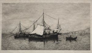 Küstenboote Italiens, 1874 von Adolphe Appian