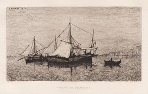 Fischerboot Küstenschiff Italienische Küste..., 1874 von Adolphe Appian