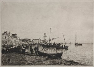 Rückkehr der Fischerboote in Collioure, nahe der spanischen Grenze von Adolphe Appian