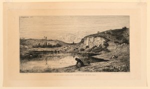 Ein Felsen in den Gemeindewiesen von Rix (Ain) von Adolphe Appian