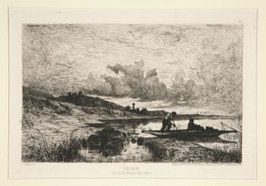 Ein Abend, Ufer der Rhone in Rix von Adolphe Appian