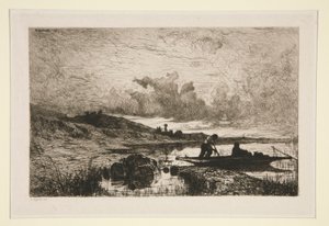 Ein Abend, Ufer des Rhone in Rix von Adolphe Appian