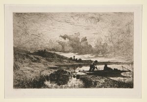 Ein Abend, Ufer der Rhone bei Rix von Adolphe Appian