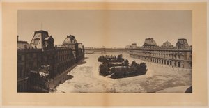 Panoramablick auf den Cour du Carrousel, Louvre von Adolphe Braun