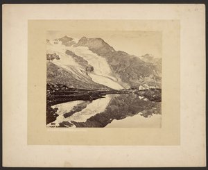 Das Bernina-Hospiz und Cambréna-Gletscher von Adolphe Braun