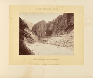 Gotthardbahn: Tessinbrücke bei Dazio Grande von Adolphe Braun and Cie