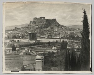 Blick auf die Akropolis von Adolphe Braun and Co.