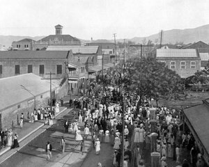 King Street nach Norden blickend, Kingston, Jamaika, um 1905 von Adolphe Duperly and Son