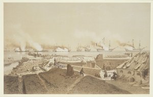 Bombardierung von Kil-Bouroun an der Mündung des Flusses Dnjepr durch die französische Flotte, aus Nos Souvenirs de Kil-Bouroun pendant l