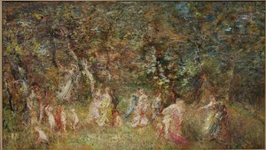 Die Schaukel von Adolphe Joseph Thomas Monticelli