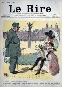 Ein Soldat und eine Prostituierte im Garten - warum hast du kalte Beine bekommen? - Ja, alter Mann, wie du in der Krim, habe ich mich auf dem Weg diesen Winter zum Nordpol erkältet, und ich wärme meine armen Beine in der guten Sonne für alle! - Zeichnung v