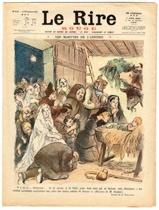 Titelblatt von „Das Rote Lachen“, Satirisch in Farben von Adolphe Leon Willette